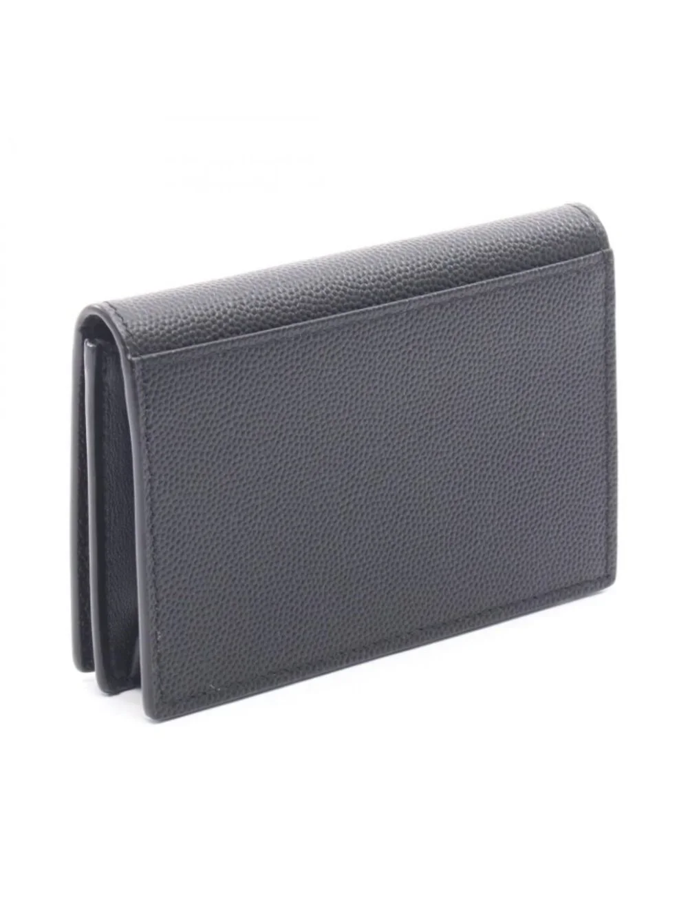 Saint Laurent Paris Card Slot Black Leather